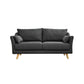 Loose Back Sloped Arm Sofa Nordic 30.7" H Linen Slipcovered Sofa Clearhalo 'Furniture' 'furniture_sofas' 'kitchen' 'kitchen_sofas' 'Living Room Furniture' 'Sofa' 'sofas' 1200x1200_891069e8-070d-439d-9730-5cd43a793eab