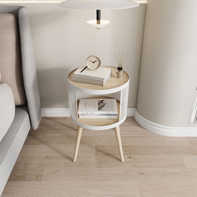 16 "W x 20" H Armadi a letto in legno massiccio comodino moderno con 2 ripiani per soggiorno