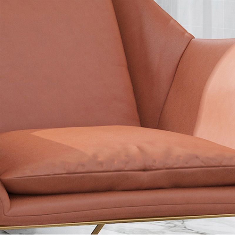 Mid-century Modern 27.56" Wide Fixed Back Cross Base Flared Arms Chair