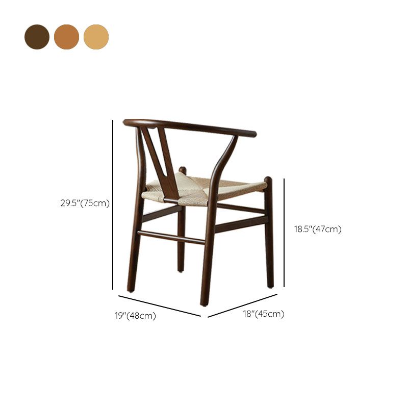 Modern Style Arm Chair Solid Wood Indoor Dining Chair for Dining Room