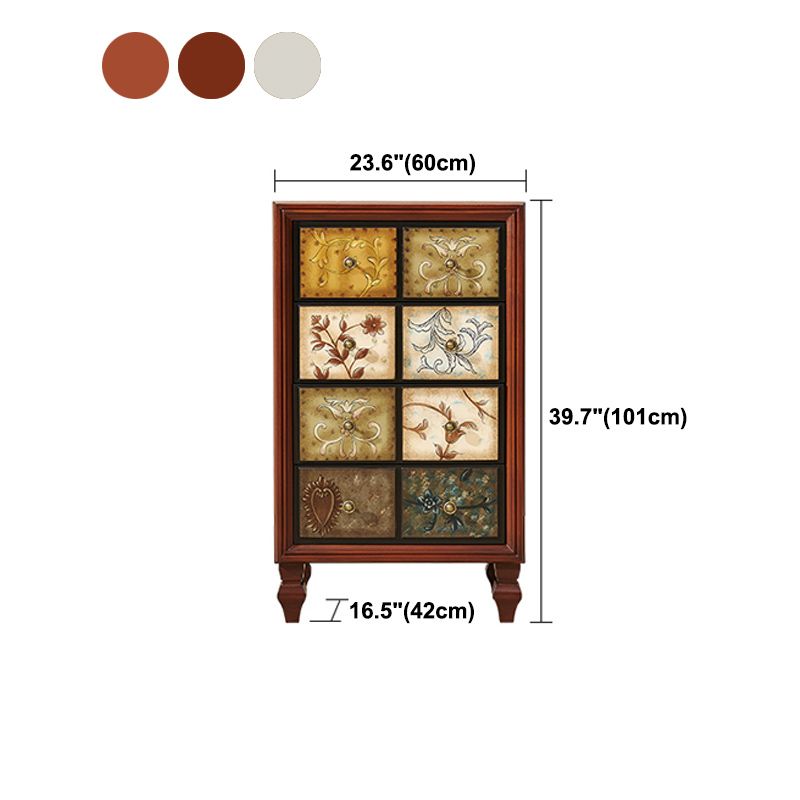木製のランジェリーチェスト垂直ベッドルーム収納チェストドレッサー