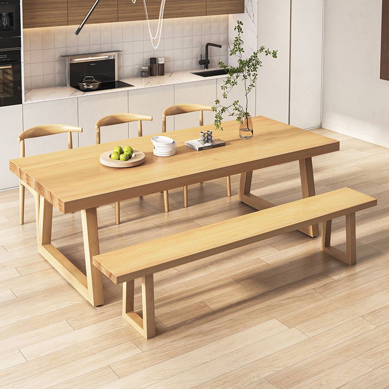 Modern Wood Rectangle Dining Table 1/4/5/7 Pieces Dining Set for Dining Room