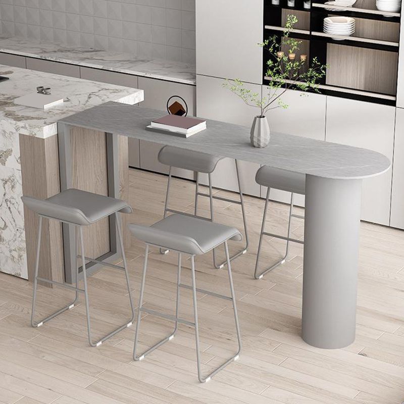 Faux Leather Armless Dining Stools Contemporary Bar Stools with Metal Base Clearhalo 'Bar Furniture' 'Bar Stools' 'bar_stools' 'furn' 'furn_bar_stools' 'Furniture' 'Kitchen & Dining Furniture' 1200x1200_8919314d-7c95-4001-b7a1-06cb4b574473