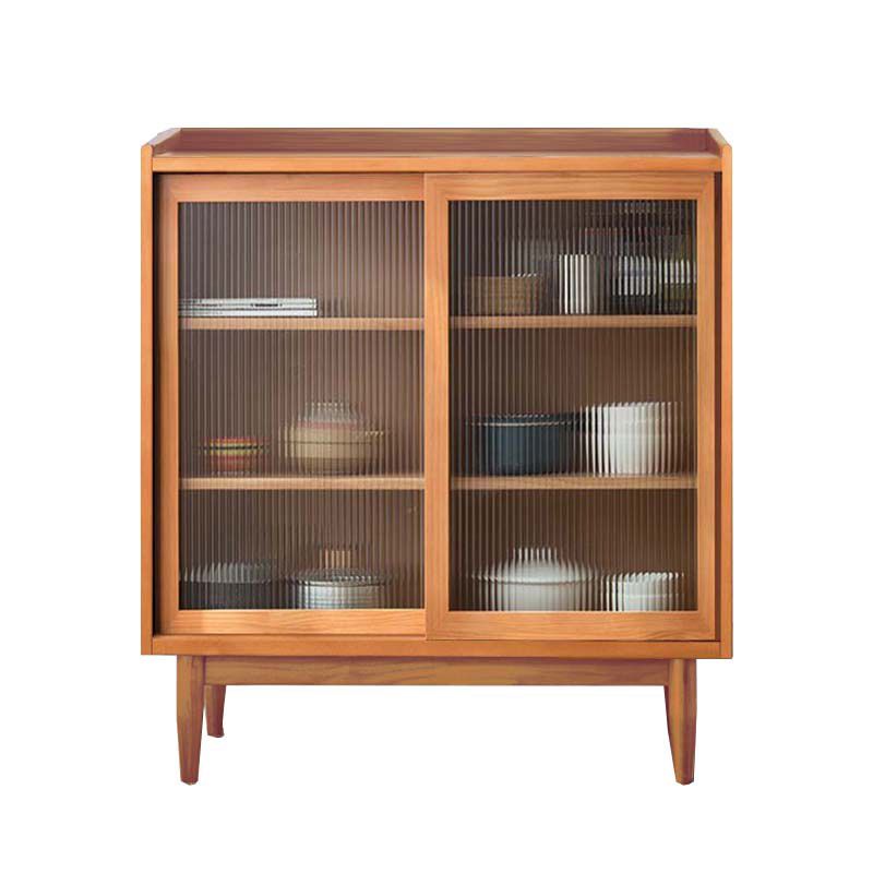 Modern Glass Doors Display Stand Pine Storage Cabinet for Living Room Clearhalo 'Display & China Cabinets' 'display_china_cabinets' 'furn' 'furn_display_china_cabinets' 'Furniture' 'Kitchen & Dining Furniture' 1200x1200_891abaaf-f6aa-4281-83f8-f3419b082f45
