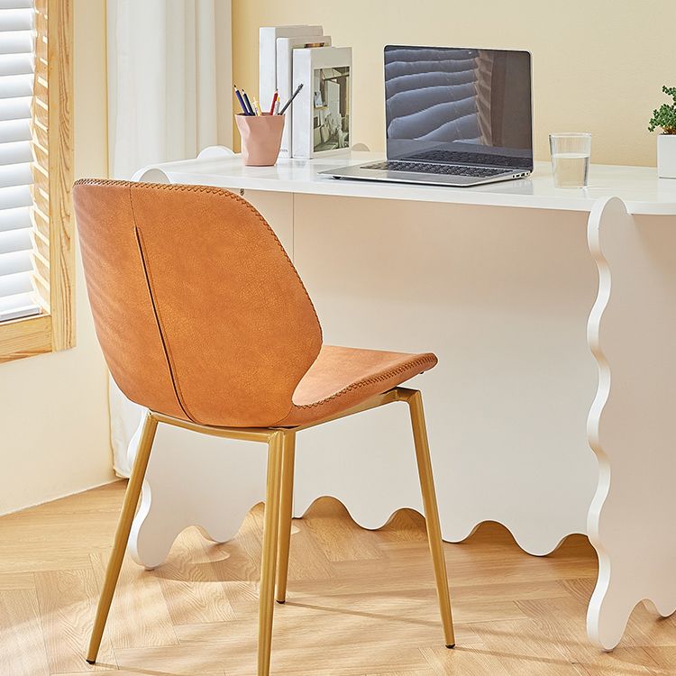 Contemporary Style Kitchen Metal Dining Chair Wingback Dining Armless Side Chair Clearhalo ' kitchen&dining_furn' 'Dining Chairs' 'Dining Tables & Seating' 'dining_chair' 'furn' 'furn_dining_chair' 'Furniture' 'furniture_dining_chair' 'Kitchen & Dining Furniture' 'kitchen' 1200x1200_891b61f6-4705-4c1b-9677-814283695428