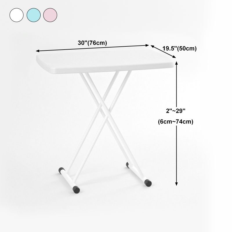 Modern Style Desk Home Writing Desk Plastic Adjustable Folding Table 29.9"L X 19.6"W Clearhalo 'furn' 'furn_office_desk' 'Furniture' 'Office Desks' 'Office Furniture' 'office_desk' 1200x1200_891bbe2a-a1c2-4090-9b48-7ee517dc53d0