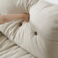 Woonkamer witte chaise vierkante armleuning moderne chaise longue met stoffering