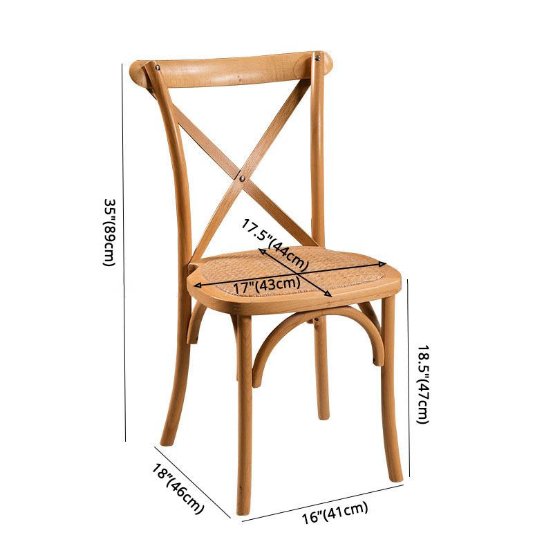 Wooden Contemporary Indoor Dining Side Chair Stackable Cross Back Chair Clearhalo ' kitchen&dining_furn' 'Dining Chairs' 'Dining Tables & Seating' 'dining_chair' 'furn' 'furn_dining_chair' 'Furniture' 'furniture_dining_chair' 'Kitchen & Dining Furniture' 'kitchen' 1200x1200_891f00aa-d38e-4e6c-9df0-1410f26af41f