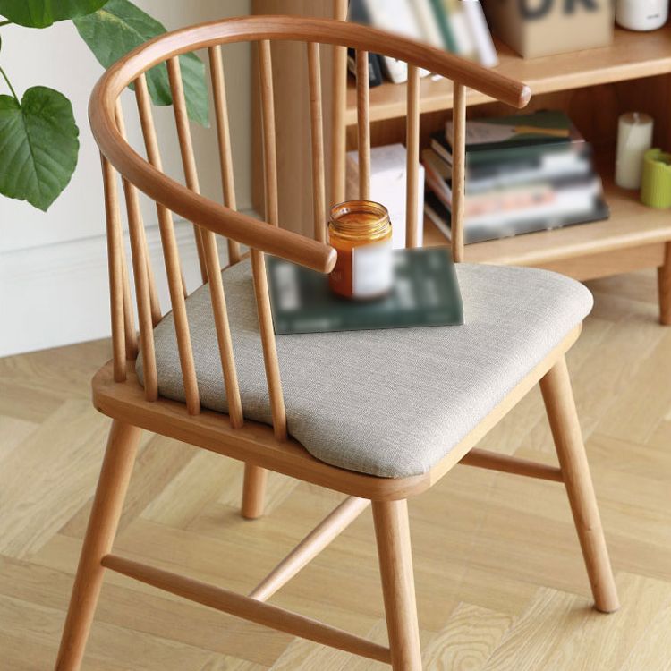 Wood Scandinavian Style Dining Chair Dining Room Windsor Back Arm Chair Clearhalo ' kitchen&dining_furn' 'Dining Chairs' 'Dining Tables & Seating' 'dining_chair' 'furn' 'furn_dining_chair' 'Furniture' 'furniture_dining_chair' 'Kitchen & Dining Furniture' 'kitchen' 1200x1200_891f443f-369a-410e-ba9f-3458dd5e5a09