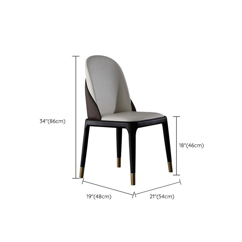 Glam Style Leather Side Chair Wooden Frame Indoor Dining Chair Clearhalo 'Dining Chairs' 'Dining Tables & Seating' 'dining_chair' 'furn' 'furn_dining_chair' 'Furniture' 'Kitchen & Dining Furniture' 1200x1200_8921d26c-e223-4f63-8947-a08fa766bdc8