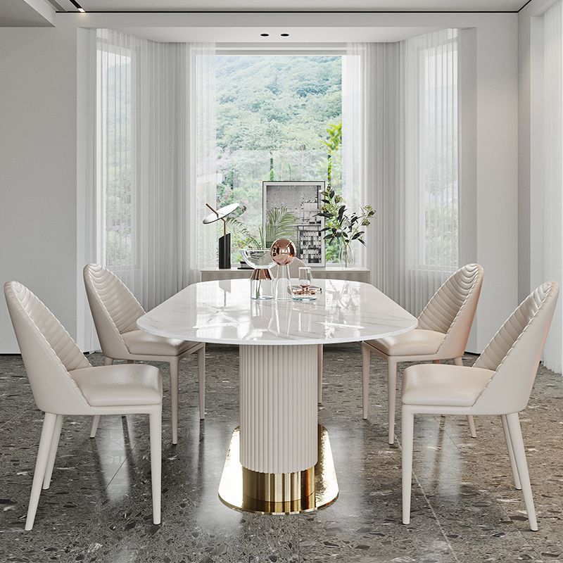 1/4/5/7 Pieces Luxury Dining Set Sintered Stone Top Dining Table with Leather Chairs Clearhalo 'Dining Room Sets' 'Dining Tables & Seating' 'dining_room_set' 'furn' 'furn_dining_room_set' 'Furniture' 'furniture_dining_room_set' 'Kitchen & Dining Furniture' 'kitchen&dining_furn' 'kitchen' 1200x1200_89222c74-27af-4c06-8148-a7999680a5fd