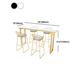 Stone Bar Counter Traditional Luxury Rectangle Bar Counter with Sled Base Clearhalo 'Bar Furniture' 'Bar Tables' 'bar_tables' 'furn' 'furn_bar_tables' 'Furniture' 'furniture_bar_tables' 'Kitchen & Dining Furniture' 1200x1200_8922cc38-f121-4d08-b3c4-a80f3bca1bfb
