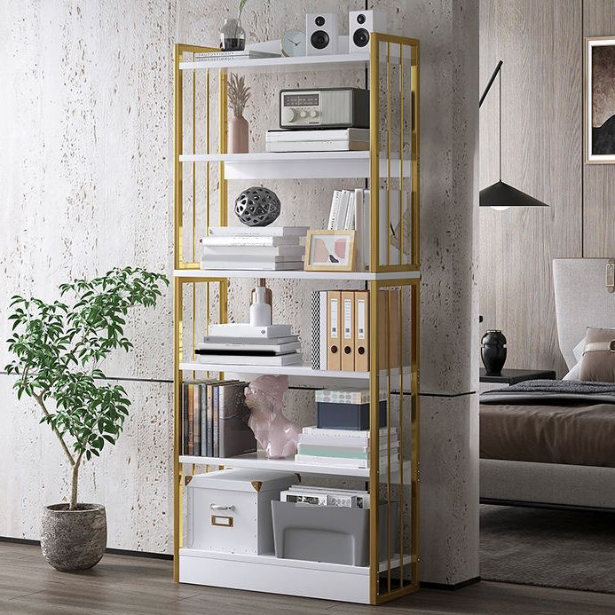 Modern Metal Book Shelf Home Open Back Bookcase with Shelves Clearhalo 'Bookcases' 'furn' 'furn_bookcases' 'Furniture' 'Office Furniture' 1200x1200_8923d772-ac58-4bcd-b5db-380b296e62b7