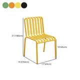 Contemporary Metal Patio Dining Side Chair Slat Back Side Chair Clearhalo 'Dining Chairs' 'Dining Tables & Seating' 'dining_chair' 'furn' 'furn_dining_chair' 'Furniture' 'furniture_dining_chair' 'Kitchen & Dining Furniture' 1200x1200_8924aff1-834b-4023-80cf-14db95ef09b7