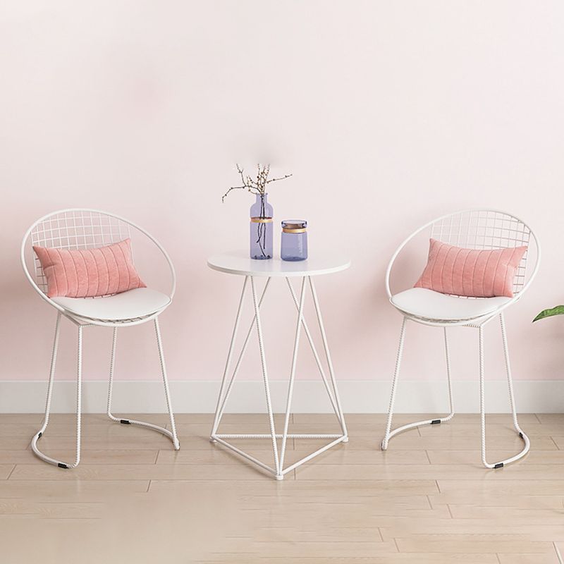 Sillas de comedor de comedor de cocina de metal sillas de comedor tapizadas contemporáneas