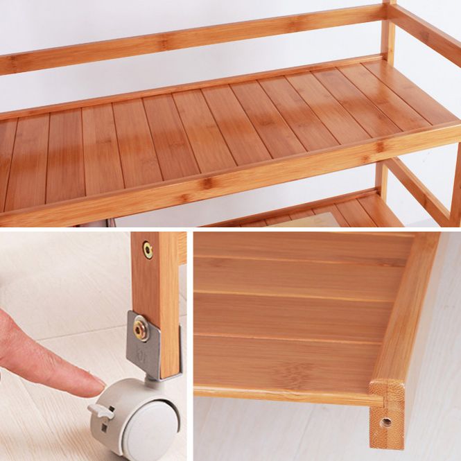 Bruine kleur moderne stijl boekenplank bamboe boekenkast voor studieruimte