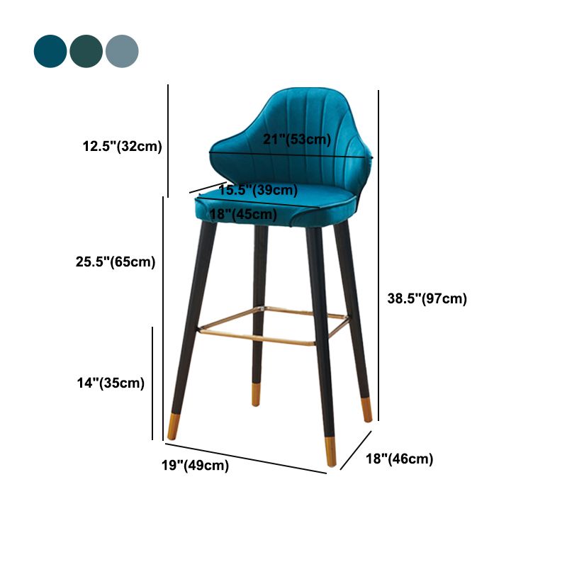 Glam Upholstered Counter Height Stool Adjustable Height Bar Stool Clearhalo 'Bar Furniture' 'Bar Stools' 'bar_stools' 'furn' 'furn_bar_stools' 'Furniture' 'Kitchen & Dining Furniture' 1200x1200_89272621-4d04-4c89-99f6-9acac2cabd2d