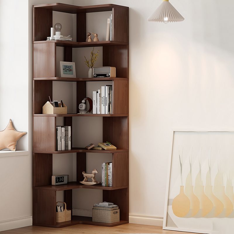 Libreria in legno ingegnerizzato in stile libreria aperta in stile contemporaneo con scaffali