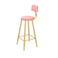Contemporary Style Velvet Counter Stool Round Low Back Bar Stool with Metal Legs Clearhalo 'Bar Furniture' 'Bar Stools' 'bar_stools' 'furn' 'furn_bar_stools' 'Furniture' 'Kitchen & Dining Furniture' 1200x1200_8928e3cd-e8f8-4f6b-b61a-f18d10f2078a