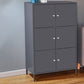 Modern Storage Cabinet Hinged Wardrobe Armoire - 25.6"L x 14.2"W x 41.3"H Clearhalo 'Armoires & Wardrobes' 'armoires_wardrobes' 'Bedroom Furniture' 'furn' 'furn_armoires_wardrobes' 'Furniture' 1200x1200_8929e69b-e30b-4aed-8a68-52e0c8830a15