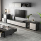Gray TV Stand 71 /92 - Consola de TV de madera deslizante de pulgadas con cajones