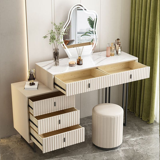 Consejo de tocador de tocador blanco contemporáneo de piedra tocador de tocador