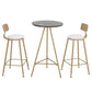 1/3 stuks glamour ijzeren staaftafel set rond bistro set met witte faux marmeren top