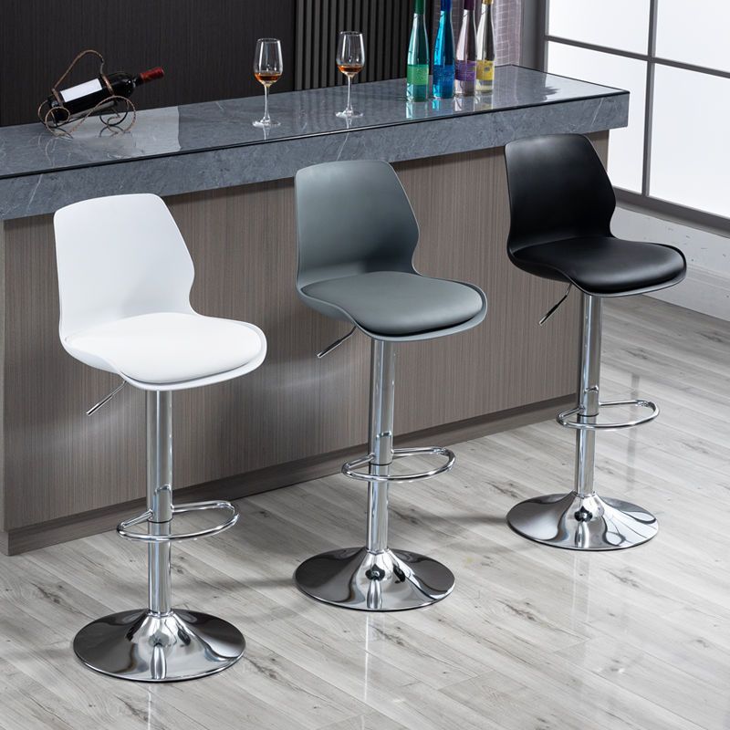 Adjustable Height Metal Plastic Counter Stools Swivel Scandinavian Bar Stools (Set of 3) Clearhalo 'Bar Furniture' 'Bar Stools' 'bar_stools' 'furn' 'furn_bar_stools' 'furniture_bar_stools' 'Kitchen & Dining Furniture' 'kitchen&dining_furn' 'kitchen' 'kitchen_furn' Furniture' 1200x1200_892d44f5-c616-4583-9fd4-0976ab5dc14e