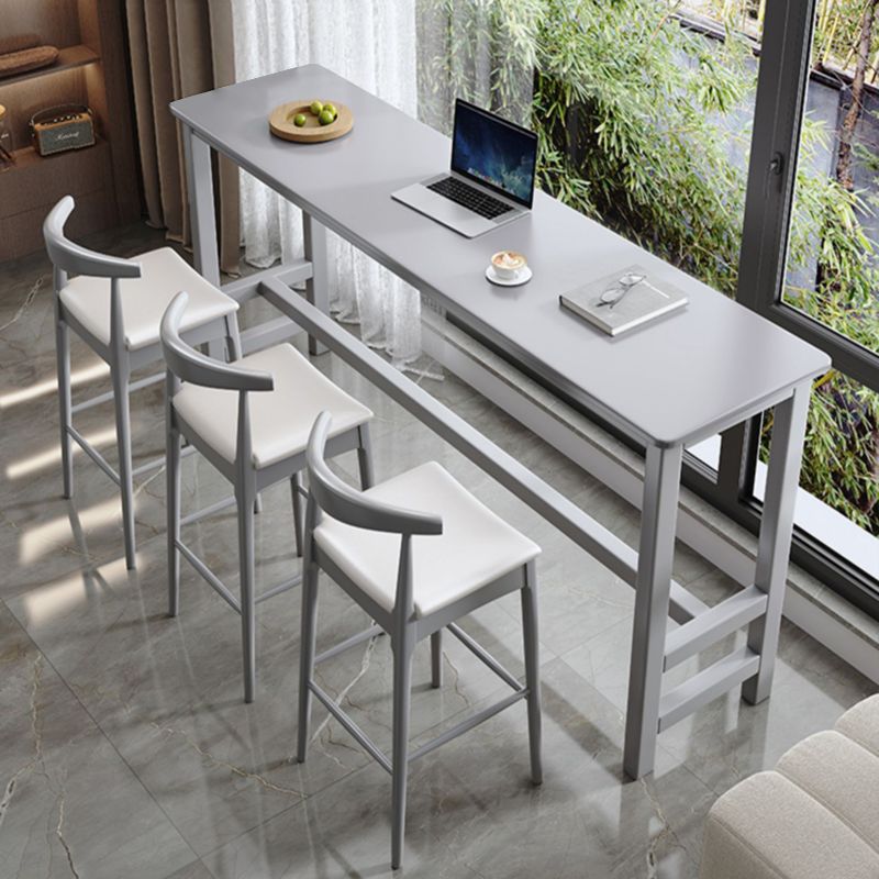 Modern Indoor Bar Stool Table Rectangle Wood Bar Dining Table Clearhalo 'Bar Furniture' 'Bar Tables' 'bar_tables' 'furn' 'furn_bar_tables' 'Furniture' 'Kitchen & Dining Furniture' 1200x1200_892fef37-f016-4bea-b1e1-ca428033cf3f