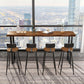 Table supérieure en bois Table de pub rectangulaire de style industriel pour utilisation sur patio