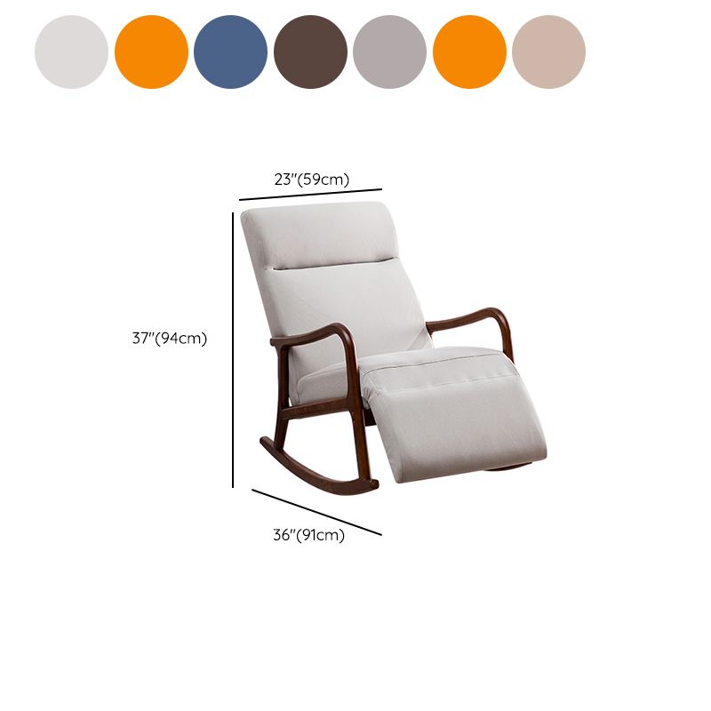 Wood Base Rocking Chair Leisure Upholstered Lazy Sofa Chair for Living Room Clearhalo 'Chairs & Seating' 'furn' 'furn_rocking_chairs' 'Furniture' 'Living Room Furniture' 'Rocking Chairs' 'rocking_chairs' 1200x1200_8933c036-f9b6-40c4-af02-3cdfba0bb92d
