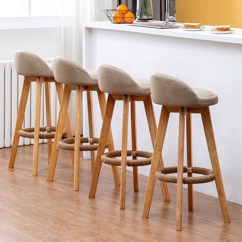 Natural Wood Upholstered Counter Stools Scandinavian Low Back Bar Stools Clearhalo 'Bar Furniture' 'Bar Stools' 'bar_stools' 'furn' 'furn_bar_stools' 'furniture_bar_stools' 'Kitchen & Dining Furniture' 'kitchen&dining_furn' 'kitchen' 'kitchen_furn' Furniture' 1200x1200_89347047-a10f-4978-976d-8895db103a6e