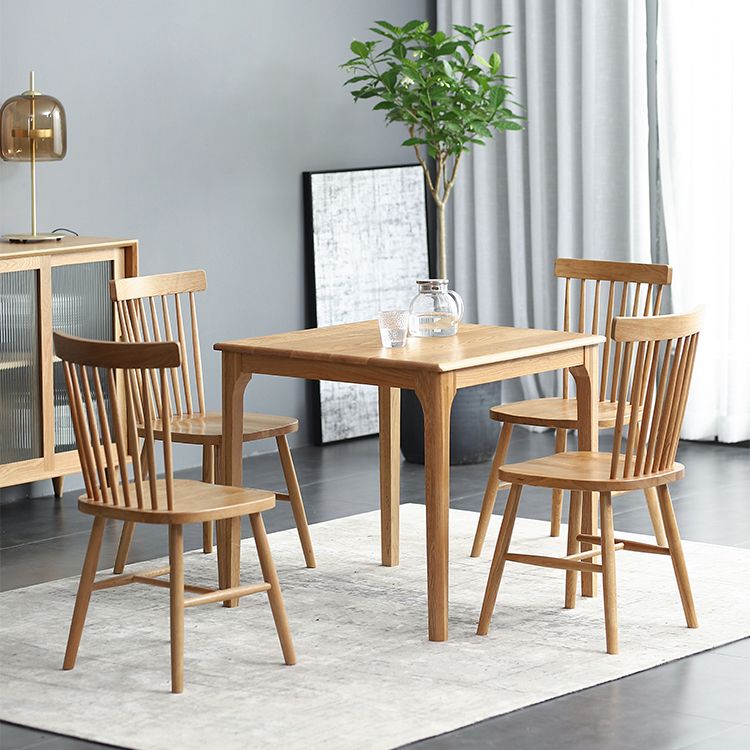 Square Wood Color Dining Table Oak Solid Wood Table Industrial with 4 Legs Clearhalo ' dining_table' 'Dining Tables & Seating' 'Dining Tables' 'furn' 'furn_dining_table' 'Furniture' 'furniture_dining_table' 'Kitchen & Dining Furniture' 'kitchen&dining_furn' 'kitchen' 'kitchen_dining_table' 1200x1200_8934dc9d-fc27-4334-a78b-f3104a848a1f