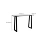 Mesa de bar de piedra sinterizada, mesa de comedor con base de trineo rectangular para cocina y sala de estar