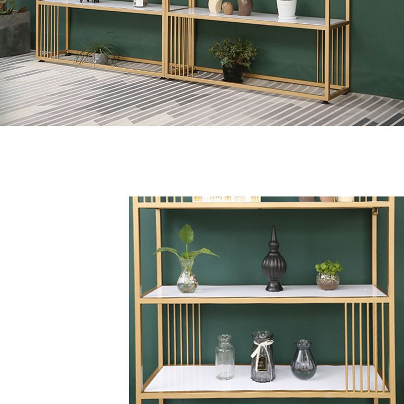 Estante de la estantería abierta vertical estante de libro de metal etagere para dormitorio