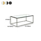 17.7" Tall Modern Steel Frame Base Glass Rectangular Table Top Coffee Table Clearhalo 'Coffee & Accent Tables' 'Coffee Tables' 'coffee_tables' 'furn' 'furn_coffee_tables' 'Furniture' 'furniture_coffee_tables' 'Living Room Furniture' 1200x1200_8938cfe8-15f9-468f-bf4b-6d0a0b9a7c00