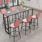 Stone Bar Dining Table Industrial Rectangle Bar Table with Black Base Clearhalo 'Bar Furniture' 'Bar Tables' 'bar_tables' 'furn' 'furn_bar_tables' 'Furniture' 'furniture_bar_tables' 'Kitchen & Dining Furniture' 1200x1200_893be36d-218f-4e6a-b90d-08ea0d963225