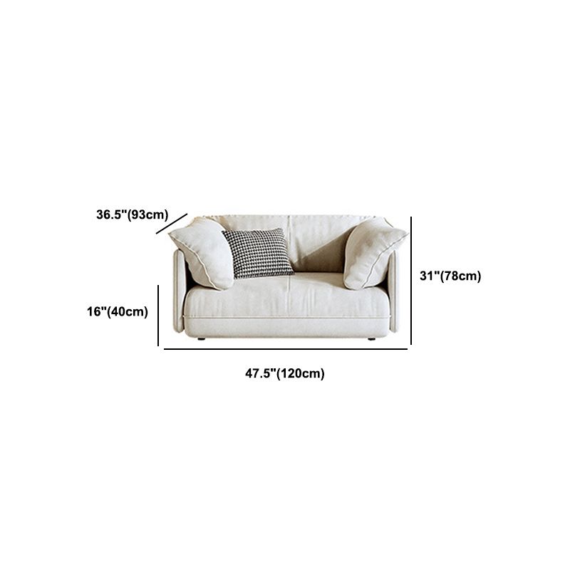 Moderne beige kussen achterbank met kussen bovenarm voor woonkamer