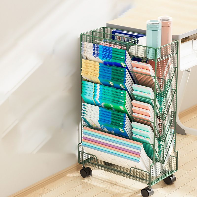 Contemporary Bookcase Vertical Metal Book Shelf for Study Room