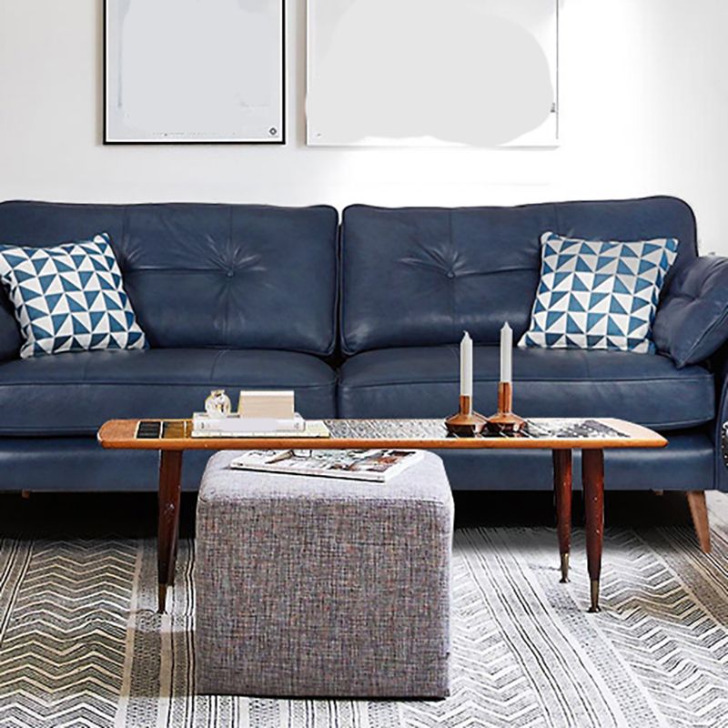 33.86" H Genuine Leather Flared Arm Sofa with Cushions for Living Room,Apartment Clearhalo 'furn' 'furn_sofas' 'Furniture' 'furniture_sofas' 'kitchen' 'kitchen_sofas' 'Living Room Furniture' 'Sofa' 'sofas' 1200x1200_893db059-aed5-4186-aaa7-4444a4f8ee6b