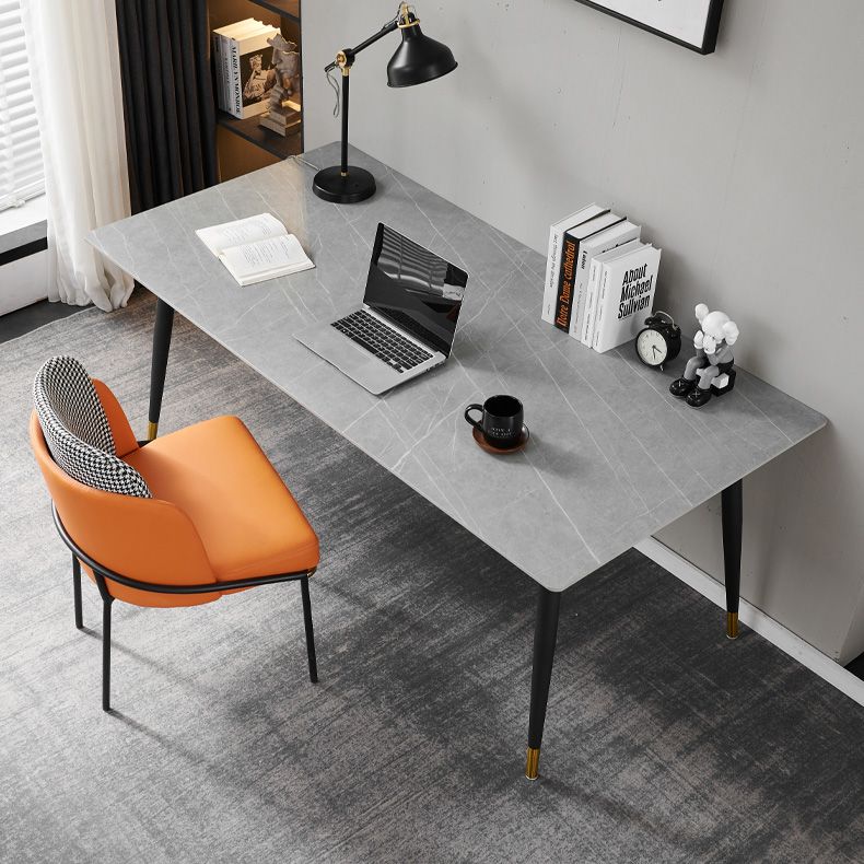Rectangle Traditional Luxury Table Sintered Stone Table with 4 Black Legs Clearhalo ' dining_table' 'Dining Tables & Seating' 'Dining Tables' 'furn' 'furn_dining_table' 'Furniture' 'furniture_dining_table' 'Kitchen & Dining Furniture' 'kitchen&dining_furn' 'kitchen' 'kitchen_dining_table' 1200x1200_893e1f86-9711-4bc1-879d-fb0fcd6774da