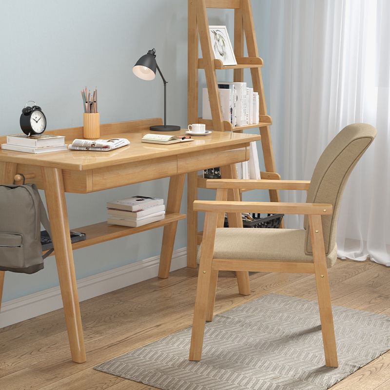 Indoor Contemporary Arm Chair Solid Back Wood Upholstered Single Dining Room Chair Clearhalo ' kitchen&dining_furn' 'Dining Chairs' 'Dining Tables & Seating' 'dining_chair' 'furn' 'furn_dining_chair' 'Furniture' 'furniture_dining_chair' 'Kitchen & Dining Furniture' 'kitchen' 1200x1200_893e62e0-7fa9-46cf-b2b8-fe558809a3ed