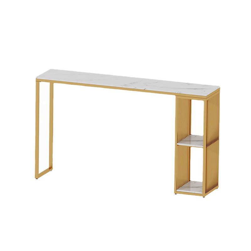 Juego de mesa de bar estilo Glam, juego de mostrador rectangular de mármol sintético de 1/3 piezas