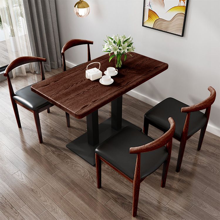 Modern 1/3/4/5 Pieces Dining Set Geometry Wood Dining Table Set for Dining Room Clearhalo 'Dining Room Sets' 'Dining Tables & Seating' 'dining_room_set' 'furn' 'furn_dining_room_set' 'Furniture' 'furniture_dining_room_set' 'Kitchen & Dining Furniture' 'kitchen&dining_furn' 'kitchen' 1200x1200_893fd212-0669-46db-8089-7ca16843194c