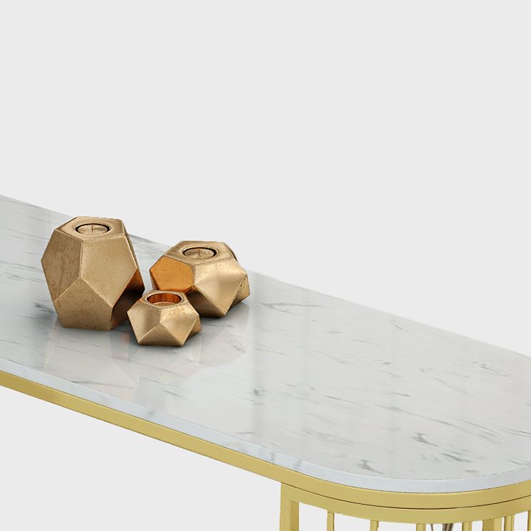 Glam Gold Iron Bistro Table Stone Top Indoor Bar Dining Table with Shelf Clearhalo 'Bar Furniture' 'Bar Tables' 'bar_tables' 'furn' 'furn_bar_tables' 'Furniture' 'furniture_bar_tables' 'Kitchen & Dining Furniture' 1200x1200_8940f85a-2213-41db-af15-e22e6b17cfa9