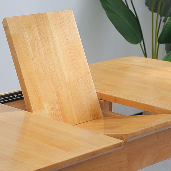 Modern Style Dining Table Rectangle Solid Wood Drop-Leaf Table with 4 Legs Clearhalo ' dining_table' 'Dining Tables & Seating' 'Dining Tables' 'furn' 'furn_dining_table' 'Furniture' 'furniture_dining_table' 'Kitchen & Dining Furniture' 'kitchen&dining_furn' 'kitchen' 'kitchen_dining_table' 1200x1200_8940fb9e-d21d-473f-bf71-47087fec9552