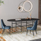 Contemporary Oval Dining Table Stone Dining Table with Iron Base Clearhalo 'Dining Tables & Seating' 'Dining Tables' 'dining_table' 'furn' 'furn_dining_table' 'Furniture' 'Kitchen & Dining Furniture' 1200x1200_894107a9-8c4a-4f89-92d9-521ef5a17072