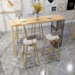 Solid Wood Counter Table with Rectangle Table Top Double Pedestal Table - 41.3" H Clearhalo 'Bar Furniture' 'Bar Tables' 'bar_tables' 'furn' 'furn_bar_tables' 'Furniture' 'furniture_bar_tables' 'Kitchen & Dining Furniture' 1200x1200_8943b3a7-7107-4b0a-9e10-47736079466a