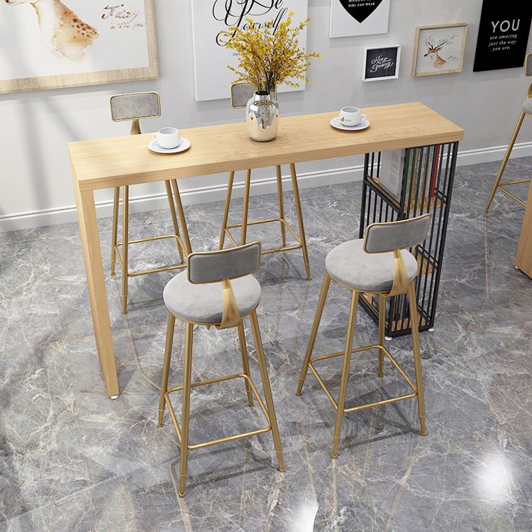 Solid Wood Counter Table with Rectangle Table Top Double Pedestal Table - 41.3" H Clearhalo 'Bar Furniture' 'Bar Tables' 'bar_tables' 'furn' 'furn_bar_tables' 'Furniture' 'furniture_bar_tables' 'Kitchen & Dining Furniture' 1200x1200_8943b3a7-7107-4b0a-9e10-47736079466a
