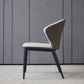 Modern Home Leather Side Chair Matte Finish Wingback Dining Chair